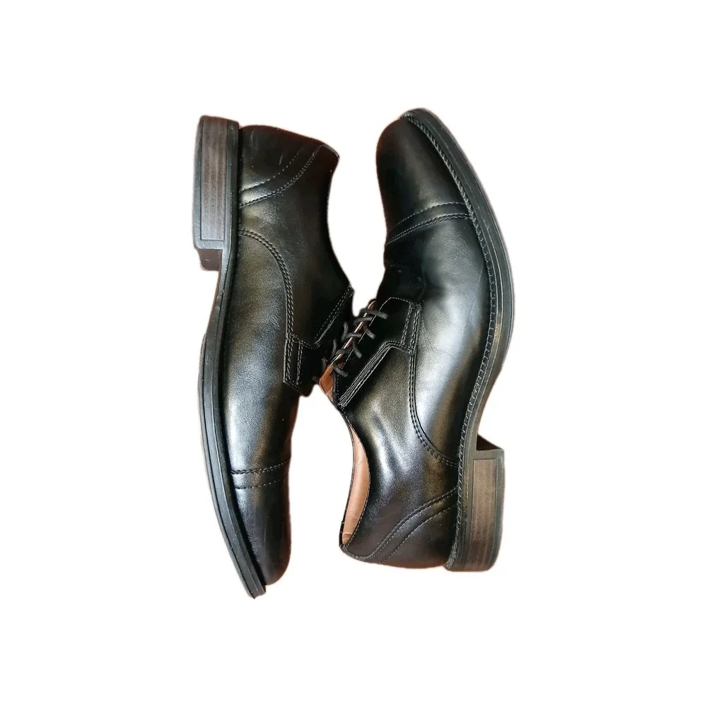 George Shoes Mens Size‎ 12 Oxford Lace-Up Design Black Dress Shoes Career #1169